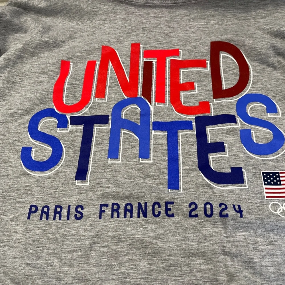 2024 Olympics Fanatics Gray United States Long Sleeve Tee - Picture 2 of 5